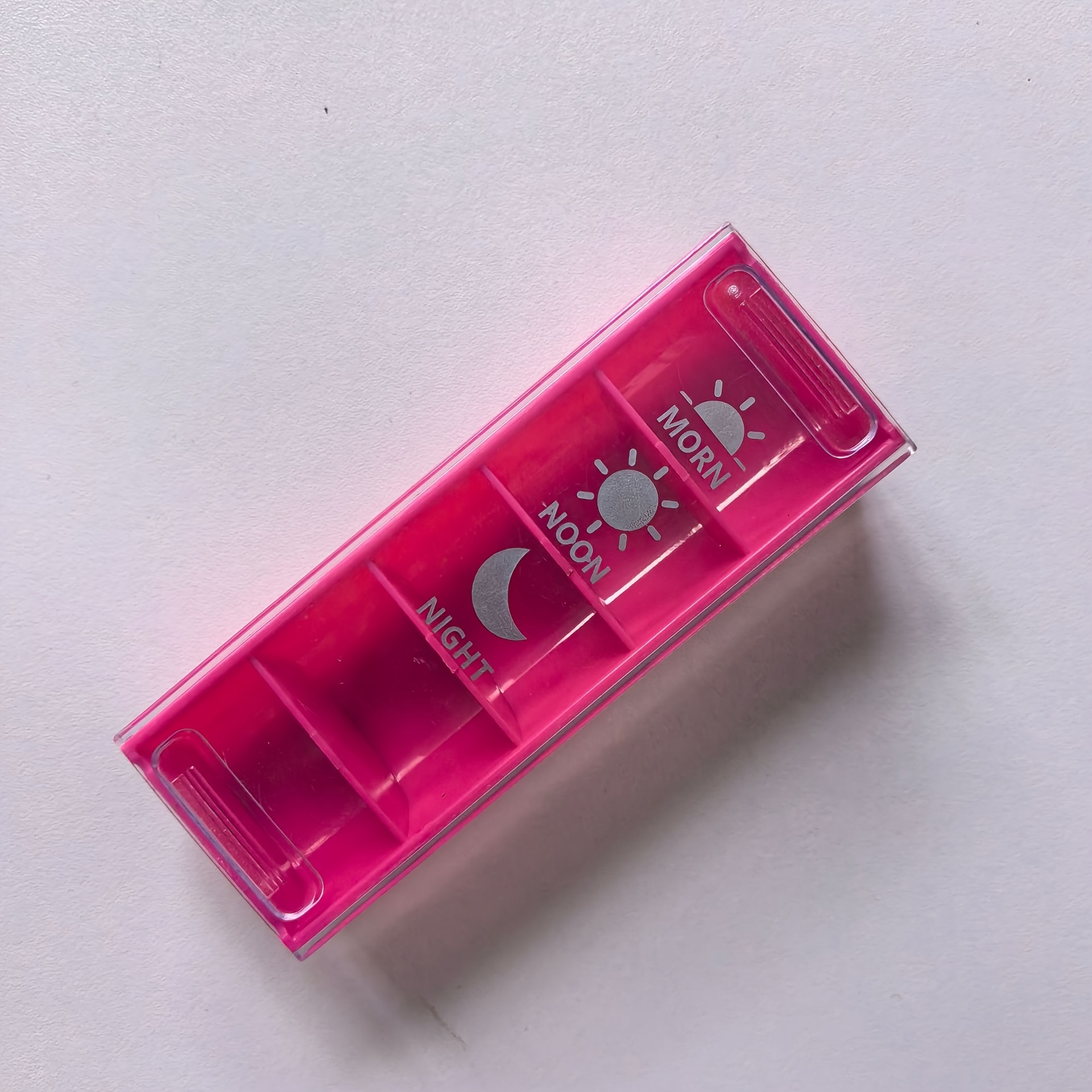 Image of Portable Weekly Pill Organizer With Sliding Cover, Mini Pill Box For