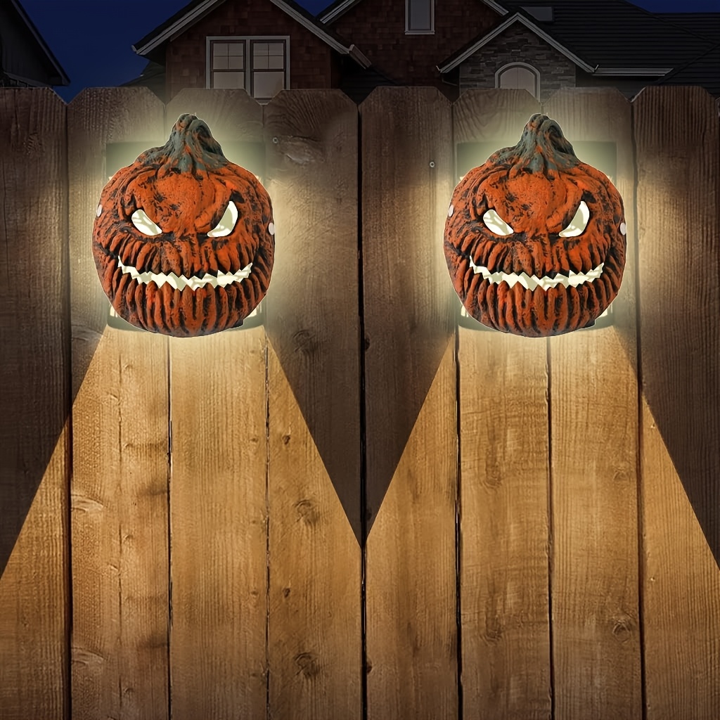 TEMU Halloween Decorations Outdoor Pumpkin Light Covers, 2pcs Halloween Porch Light Covers For Front Door, Garage, Outdoor