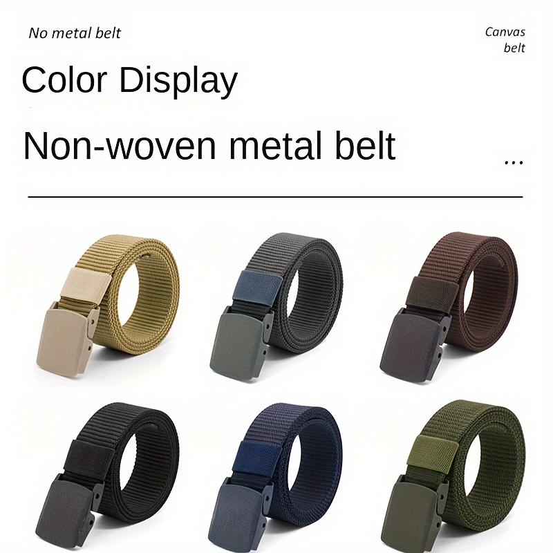 Quick-Drying Nylon Belt for Men with Plastic Buckle