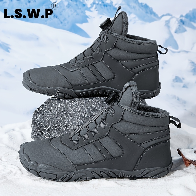 Men's Snow Boots for Outdoor Activities, Non-Slip Durable Soles