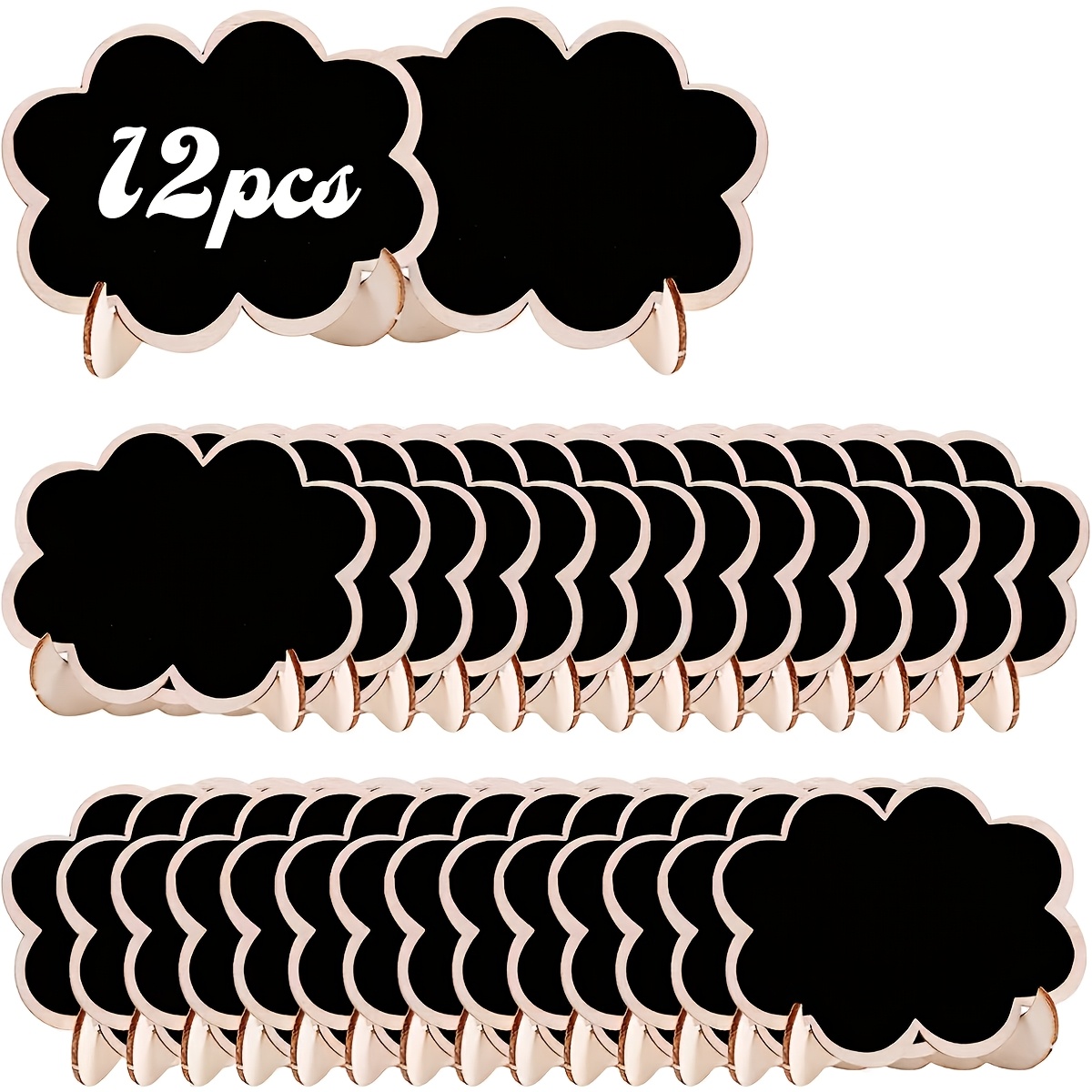 TEMU 12 piezas, Tableros de exhibición de madera de , adecuados para , fiestas de , temporada de graduación, notas de recordatorio en casa, etiquetas