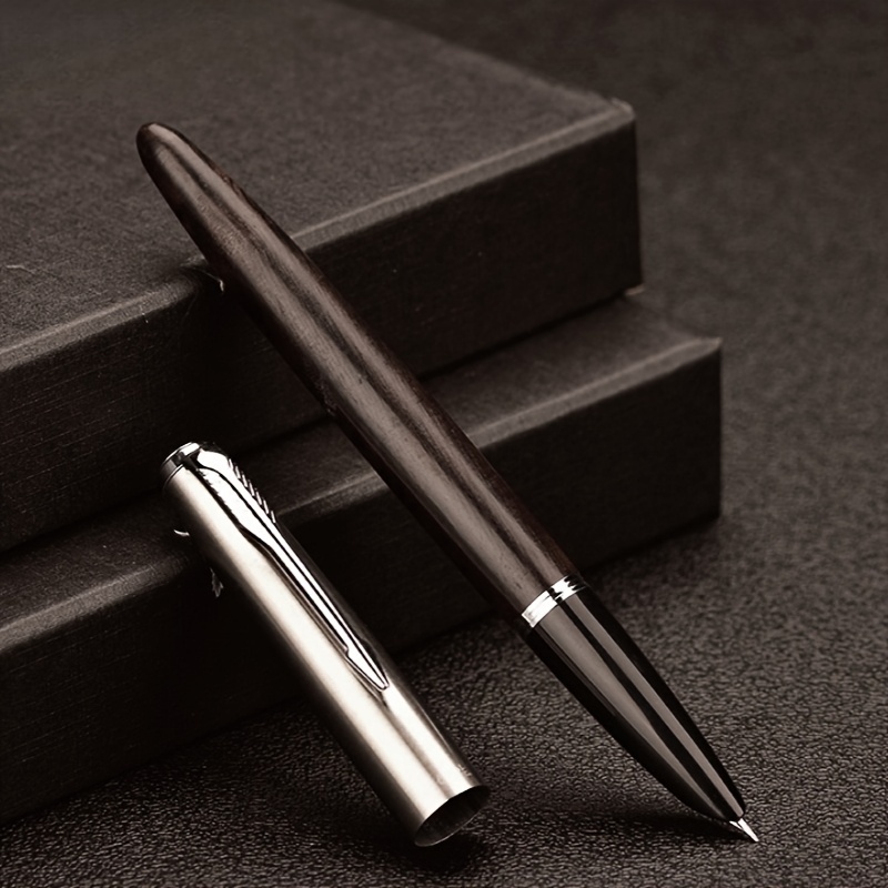 1pc Fountain Pen, 0.38mm For Handwriting Practice, Adult Wood-stemmed Fountain Pen Classic Retro Fountain Pen For Men And Women High-grade Calligraphy Office Signature Fountain Pen