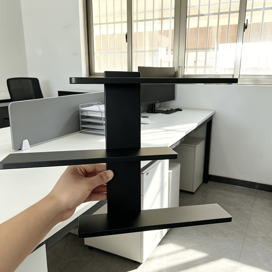 TEMU Black Three-tier Floating Shelf, As A Wall Display Shelf, Storage Rack, Wall-mounted Aromatherapy Decorative Shelf, Tiered Wall Storage Unit, Or