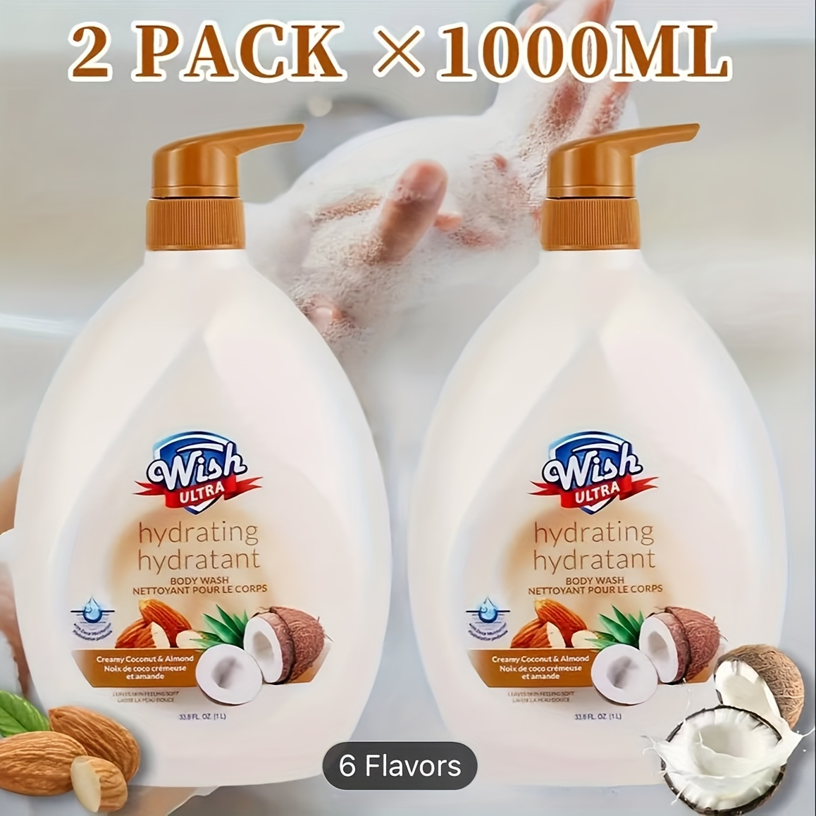 TEMU 33.8fl.oz & Women, Long-lasting Fragrance, Notes Of Cucumber & Melon Flavor, Deep Cleaning, Make The Skin Smoother, Effectively Remove For Removing Dead Skin, Oil, Black * White Heads