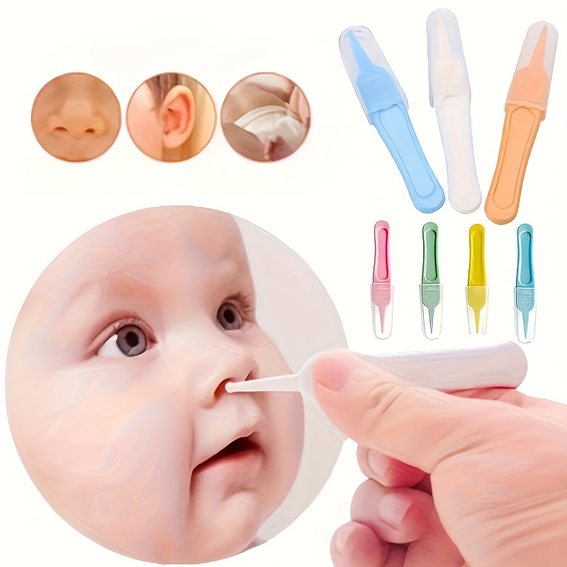 3pcs   nose ear cleaning kit silicone nasal aspirator with booger clip for       blue details 1