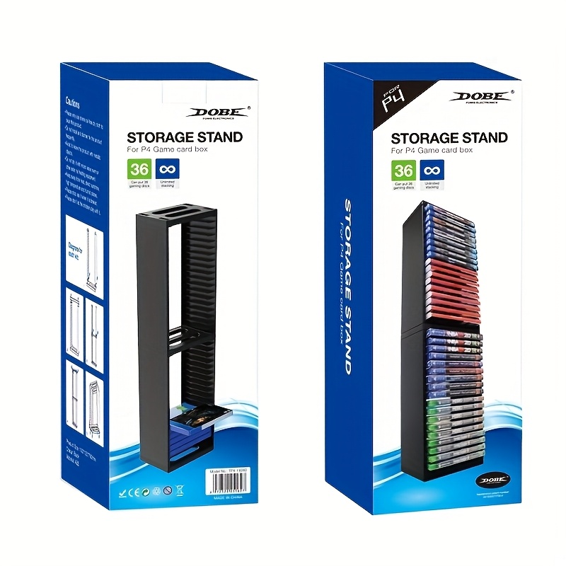 

Universal Game Holder And Organizer For Video Game Storage (black) - 18pcs/36pcs Cd Storage Disk Tower Compatible With Ps4, Ps5, One, /s, And Ns Game Disks.