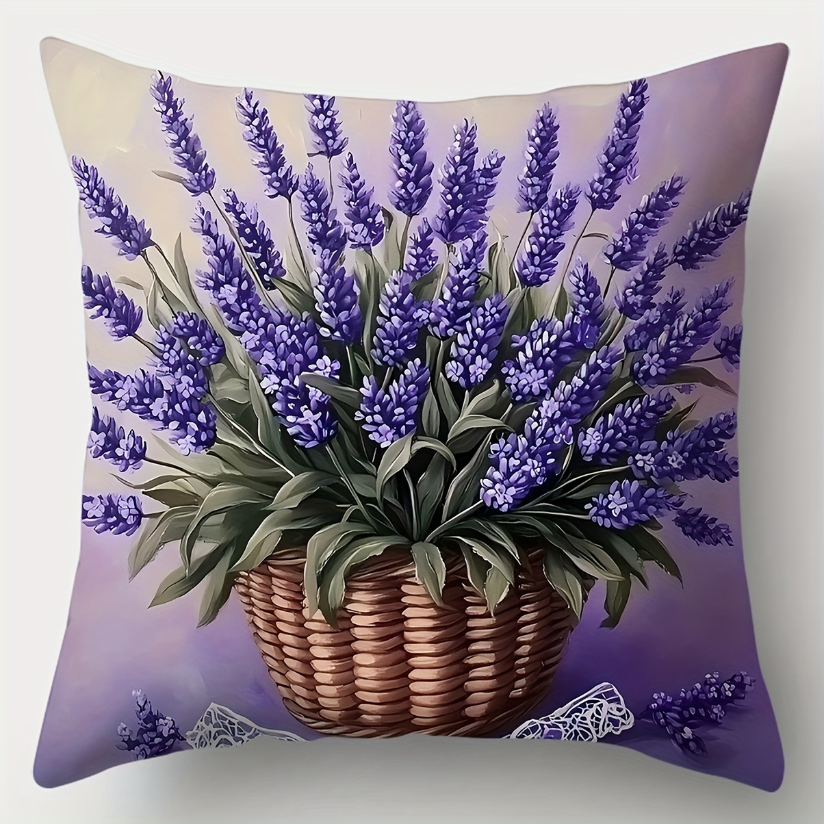 4pcs set sofa cushion covers purple floral pillow covers 17 Temu