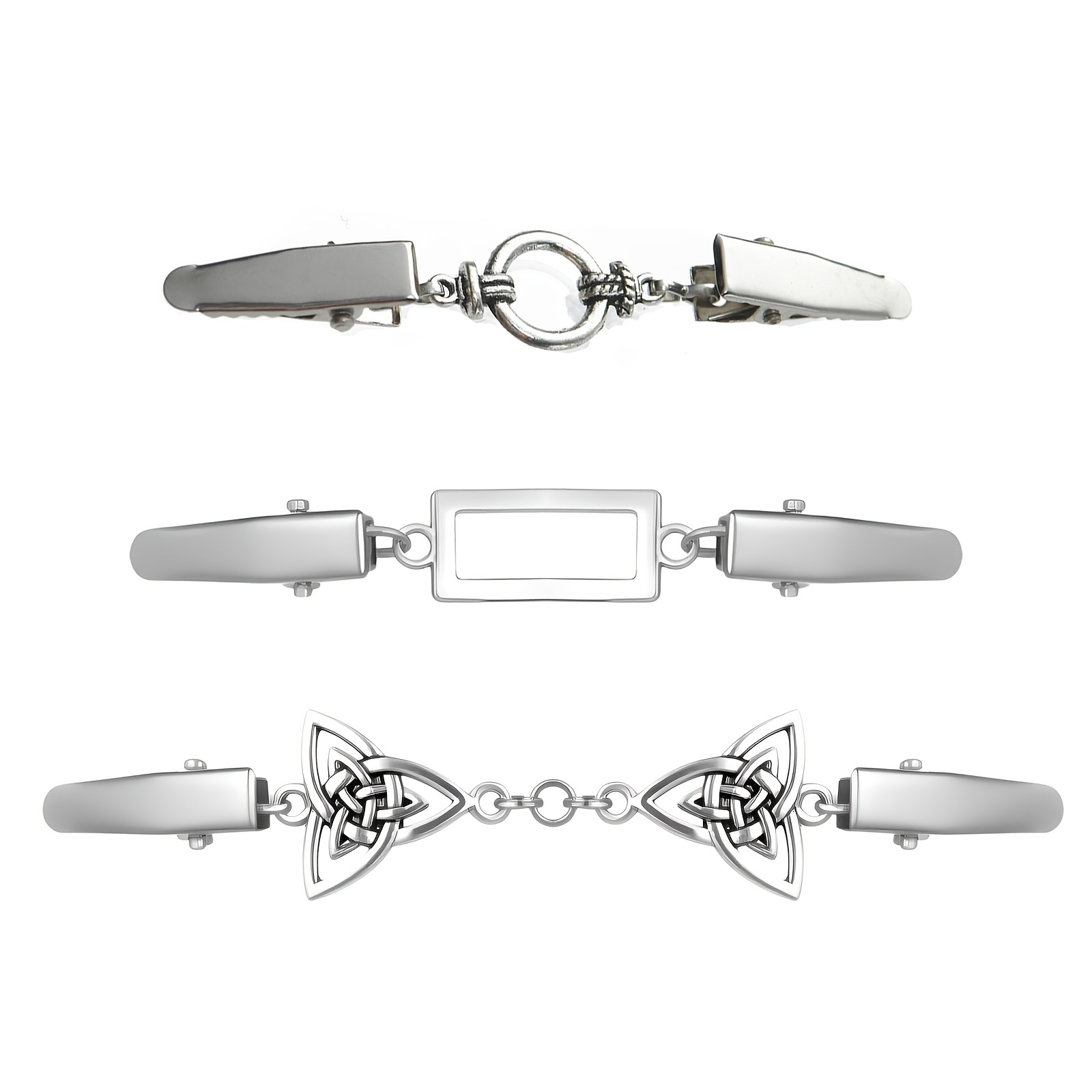 Image of 3pcs Cinch Clips For Clothes, Vintage Cinch Clip Cardigan Clips For Women Shawl Cinch Shirt Clip