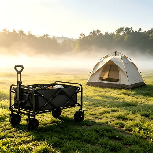 tc 54 reducing wheel folding trailer retractable handle anti hand truck outdoor travel camping cargo cart home freight shopping moving cart grocery market procurement hand truck courtyard utility transfer cart