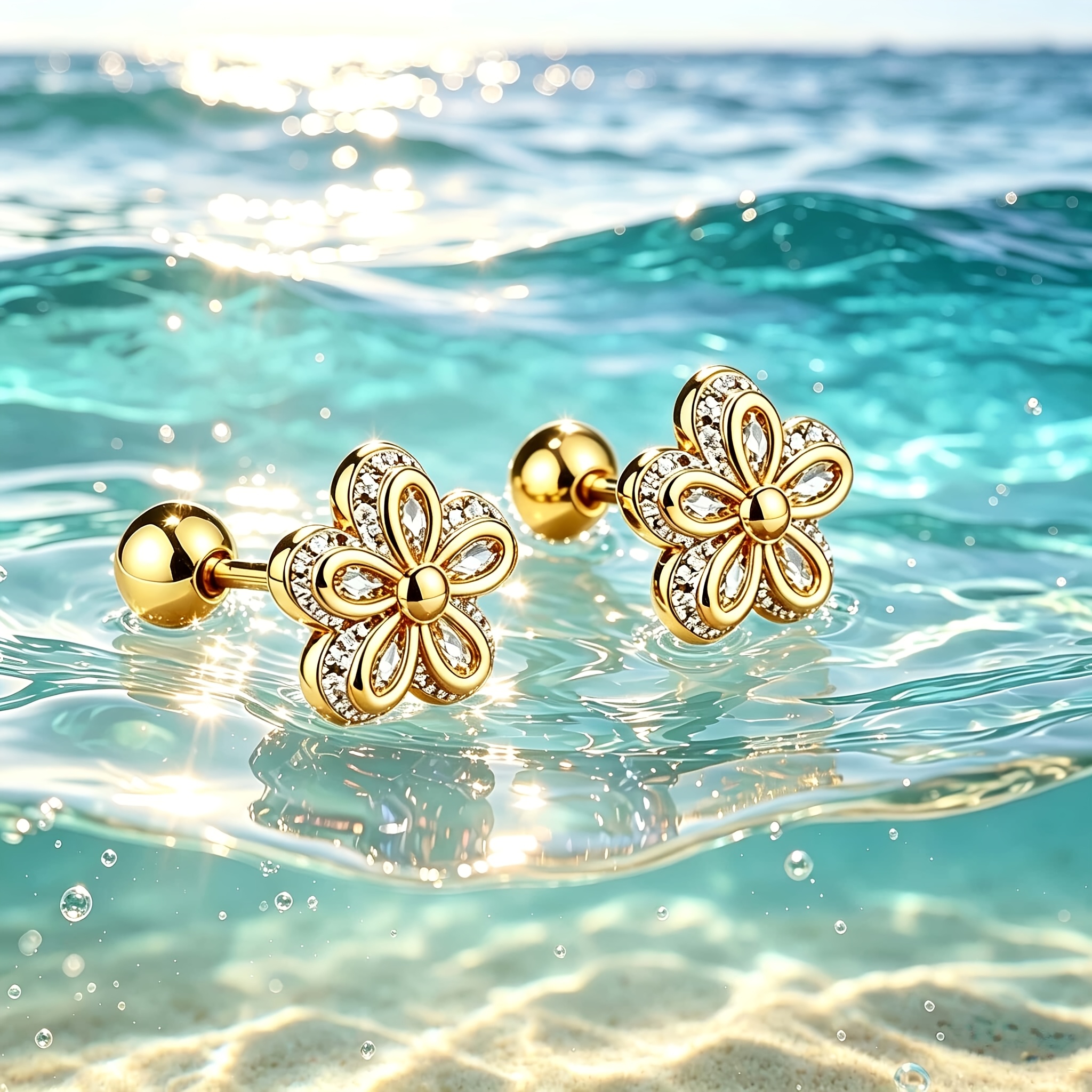 TEMU 1 Pair Fashionable Elegant Stud Earrings, Clover Full-pave Zirconia Light , Suitable For Daily , Dates And Shopping, Evening Parties, A Gift For