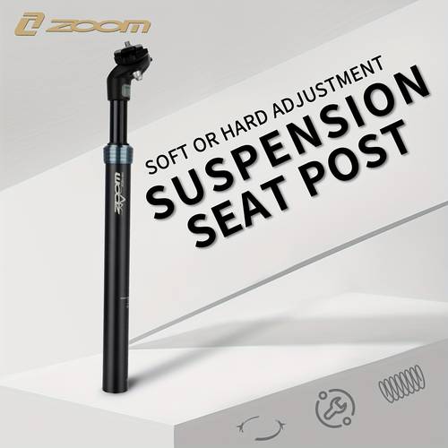 ZOOM Bicycle Suspension Seatpost 27.2 Dropper Post Lightweight Aluminum Alloy Body 31.6/28.6/30.4/30.8/33.9mm MTB Suspension Shock Absorber Accessories 405