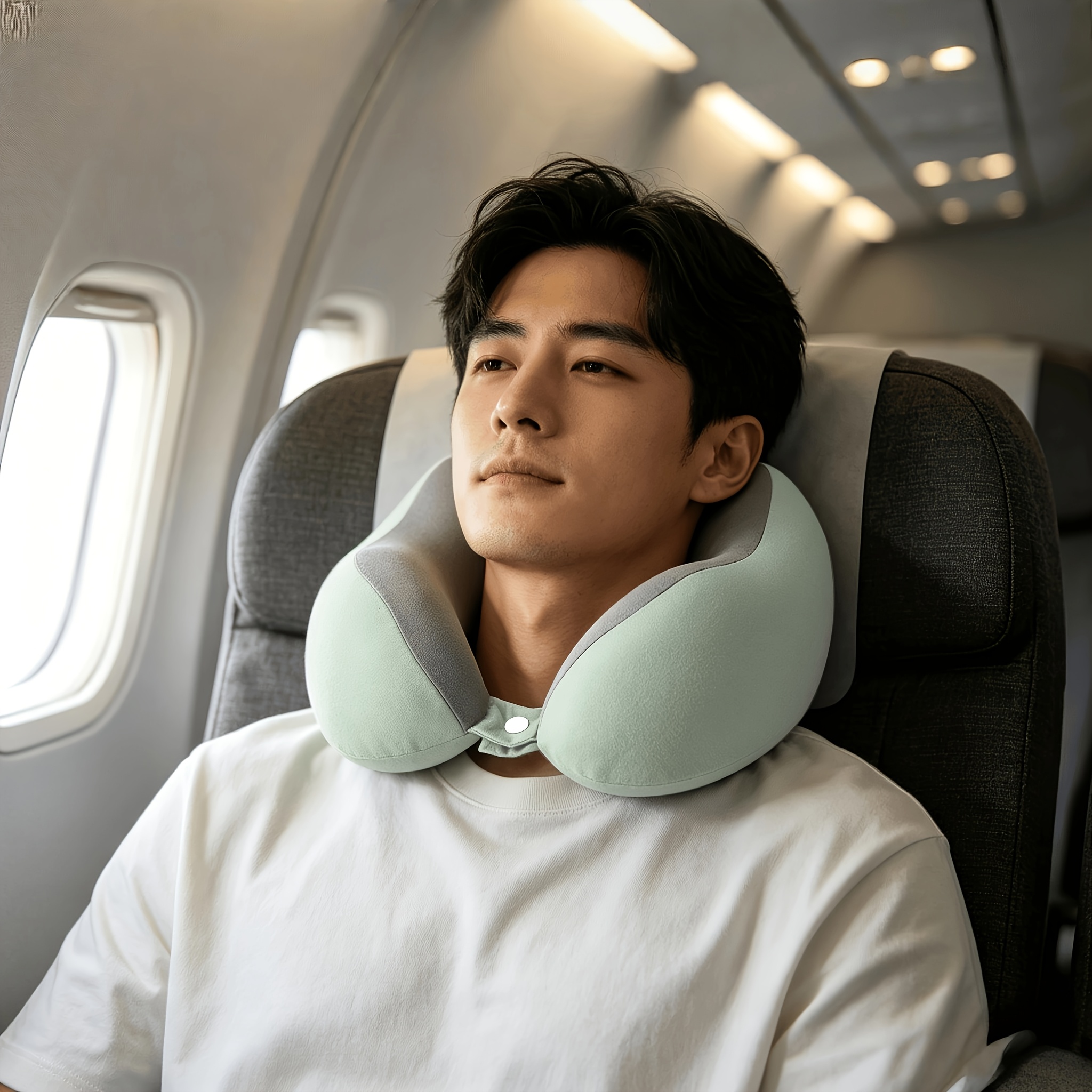 TEMU U-shaped Travel Pillow, Couple's Neck Pillow, Removable And Machine Washable, Portable And Easy To Store, For Car, Office, And Home , Available