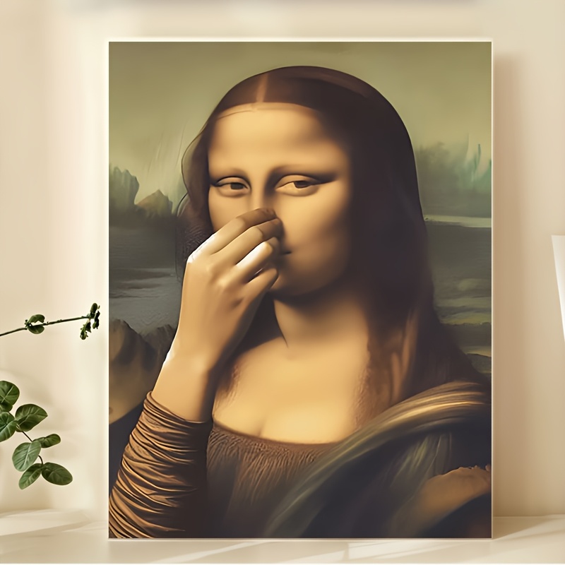 1pc Funny Spoof Canvas Print Poster, Humorous Bathroom Wall Art Decor, Modern Home Decoration For Living Room, Bedroom, Office, Dining, Bar - Waterproof, Frameless, 12x16 Inches, Bathroom Decor