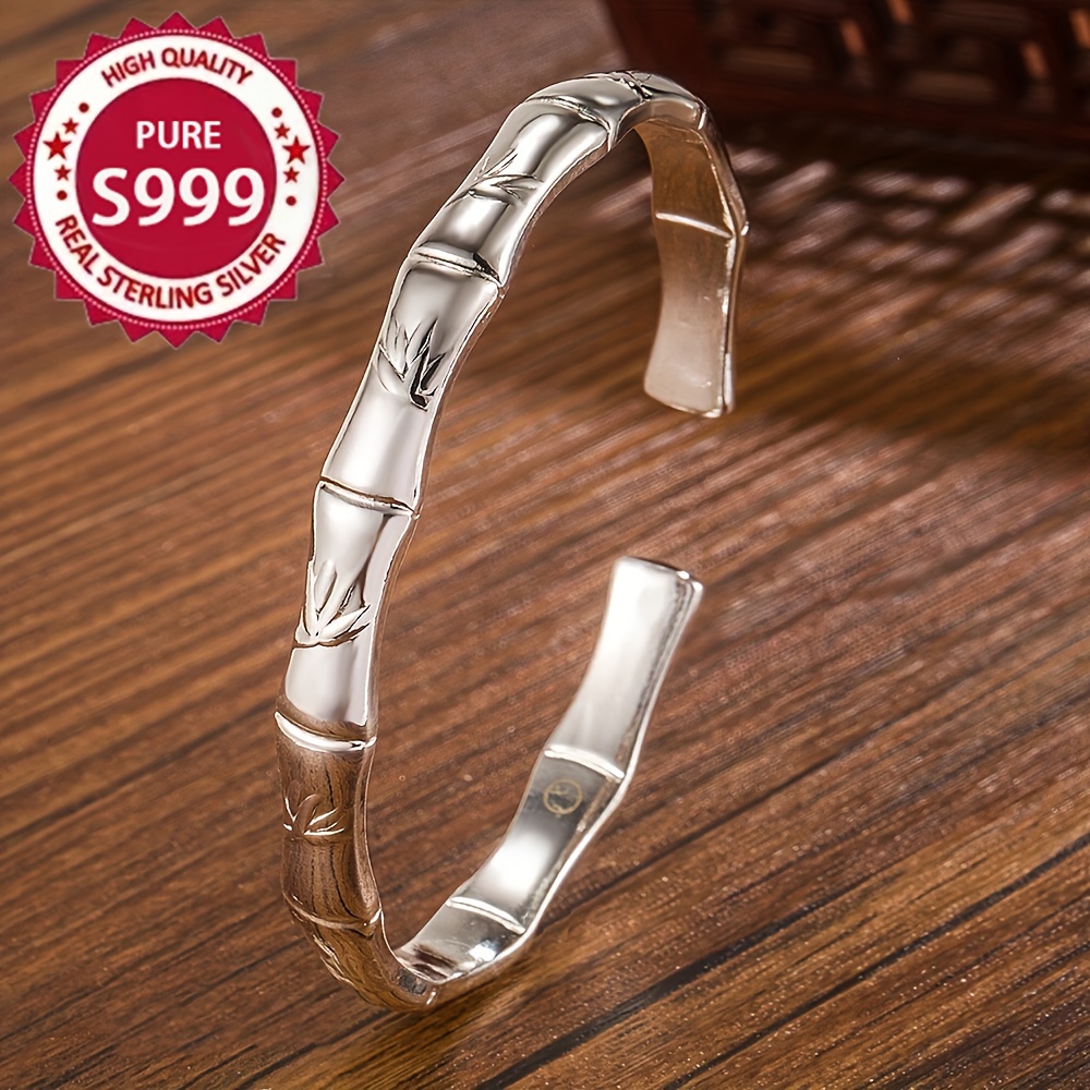 

S999 30g Embossed Bracelet For Women