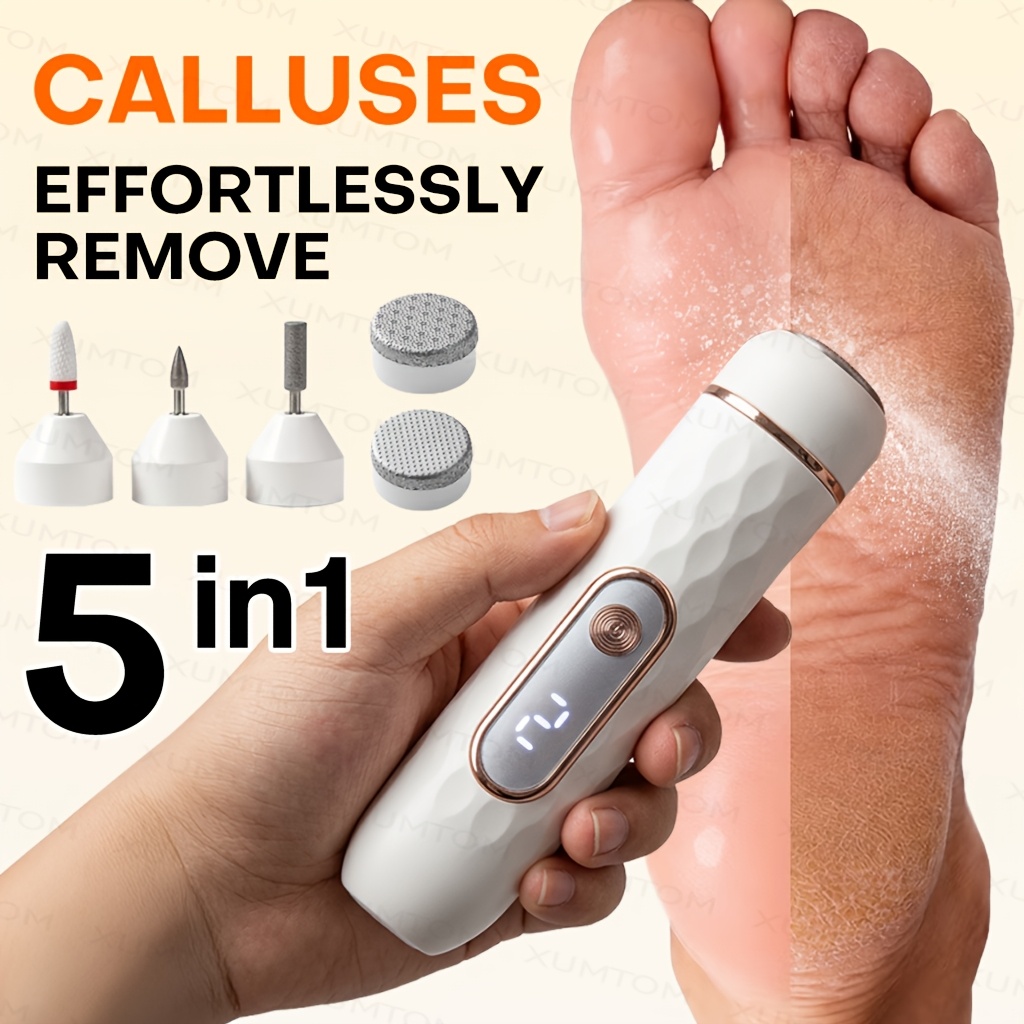item picture electric   file automatic remover portable electric   care     control electric pedicure tool suitable for treating hard skin and   usb rechargeable   with replacement grinding heads for different