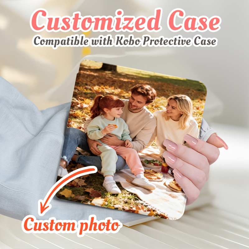 TEMU 1pc For Libra Case & Cover, Pu Hard Case Compatible For 7” Libra 2024/libra 2 & 6” Ereader Case, Book- Cover With Photo/text, Tablet Case Gift