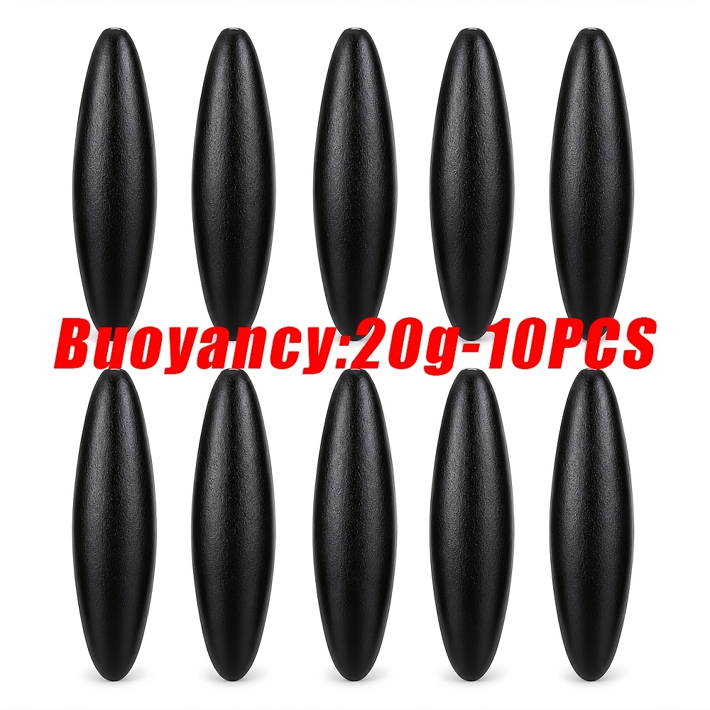 TEMU VIPFISH 10 piezas de flotadores ovalados para pesca, flotadores de espuma de 20G/30G/40G para , carpa, surf, pesca en lago y río