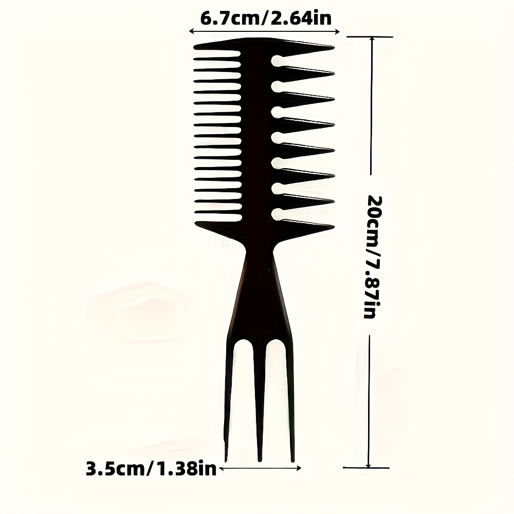 E-shop ./3-in-1 Fischgrätenkamm Haarstyling Kamm Haarfixierung und Pflege Drei-Loch-Kamm Make-up Zubehör Haarstyling Textur Kämmen Haar Einfüllkamm