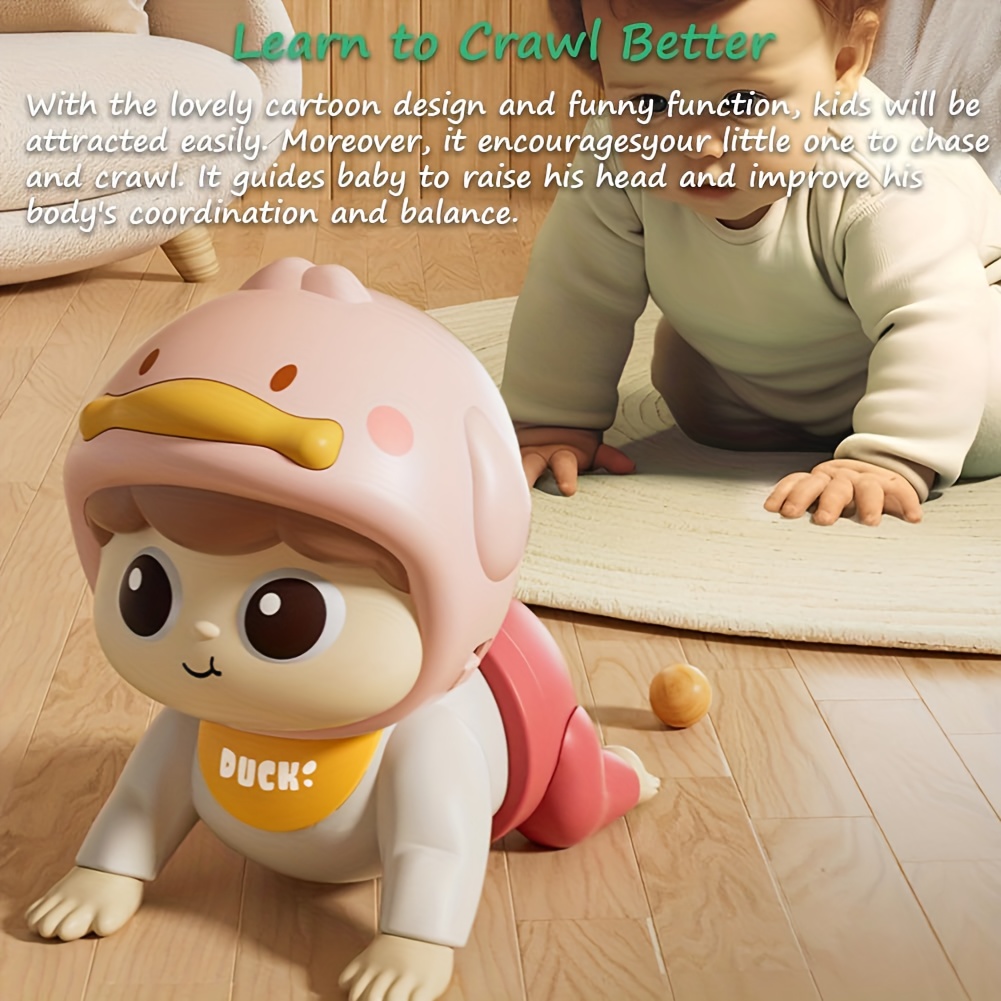 crawling toy childrens toy tummy time and head raising training with music and parental voice childrens gift interactive walking and moving sensory toy suitable for girls and boys Product details 1