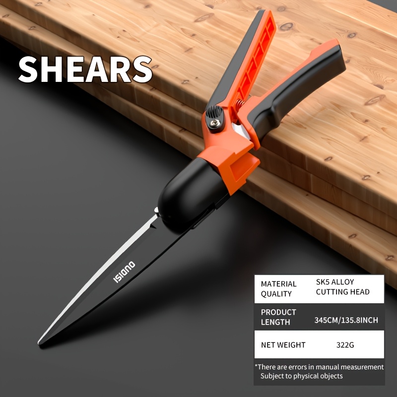 Oudisi 360-degree Adjustable Hand-held Gardening Scissors, Scissors For Pruning Branches, Cutting Plates, Wires And Plastics-, Alloy , Pruning Scissors