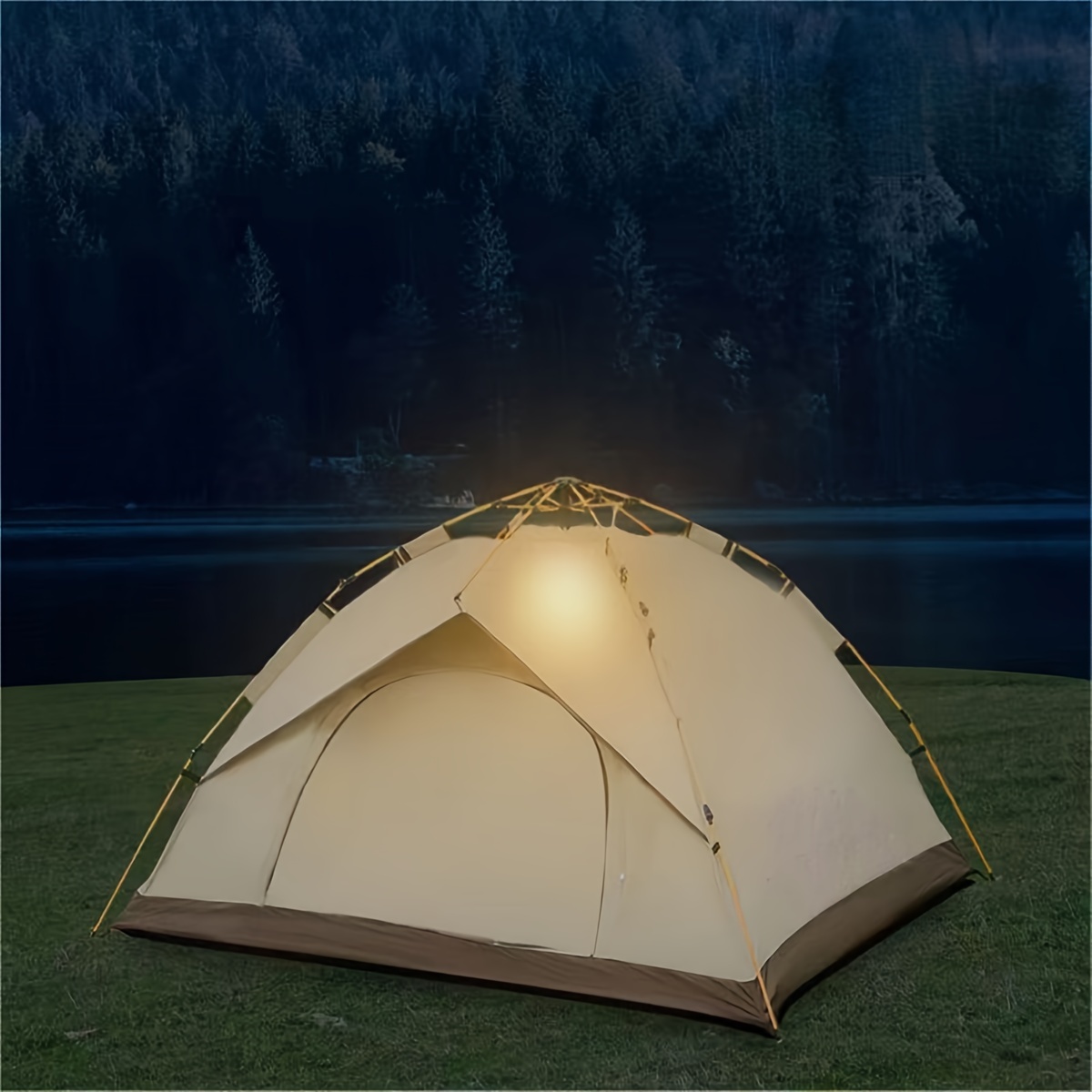 automatic quick opening tent outdoor self driving travel camping tent automatic quick open tent rainproof sunshine proof tent fishing beach sunshine shelter 2 3 3 4 person portable fishing hiking details 5