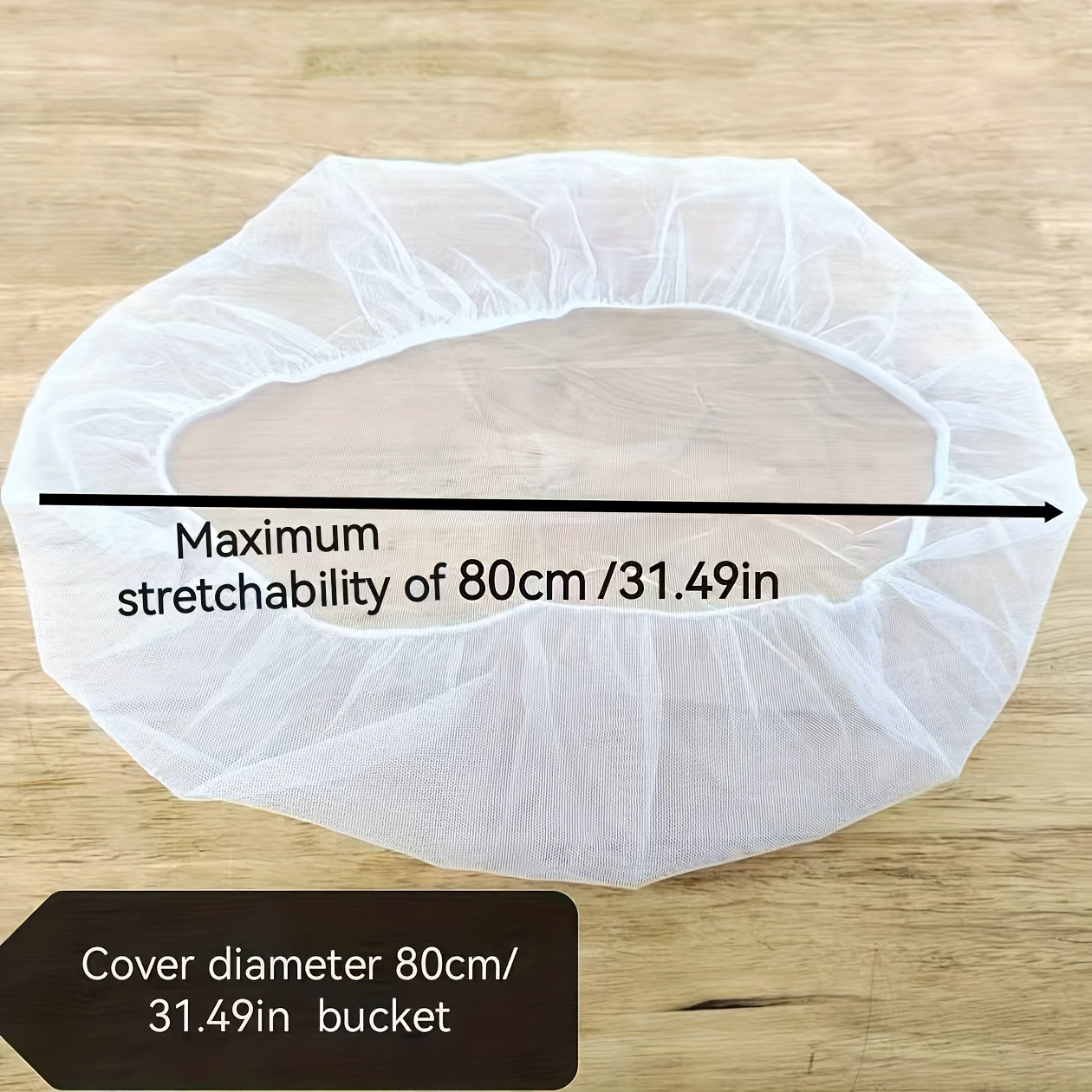 TEMU Red de Malla de Poliéster Duradera para de Lluvia al - Cubierta Blanca Antimosquitos y Antihojas, Protección para Recolección de Agua en Jardín,