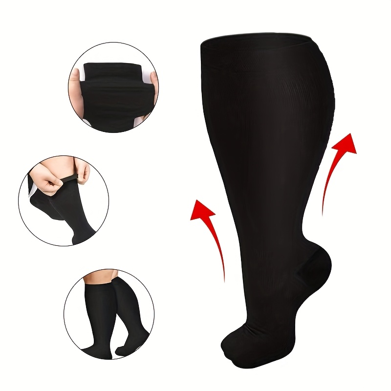 E-shop Ein Paar Plus-Size Wadensocken, Extra Breit Extra Groß, Pilling- Reißfest, für den täglichen Gebrauch, Niedlicher Stil Wadensocken