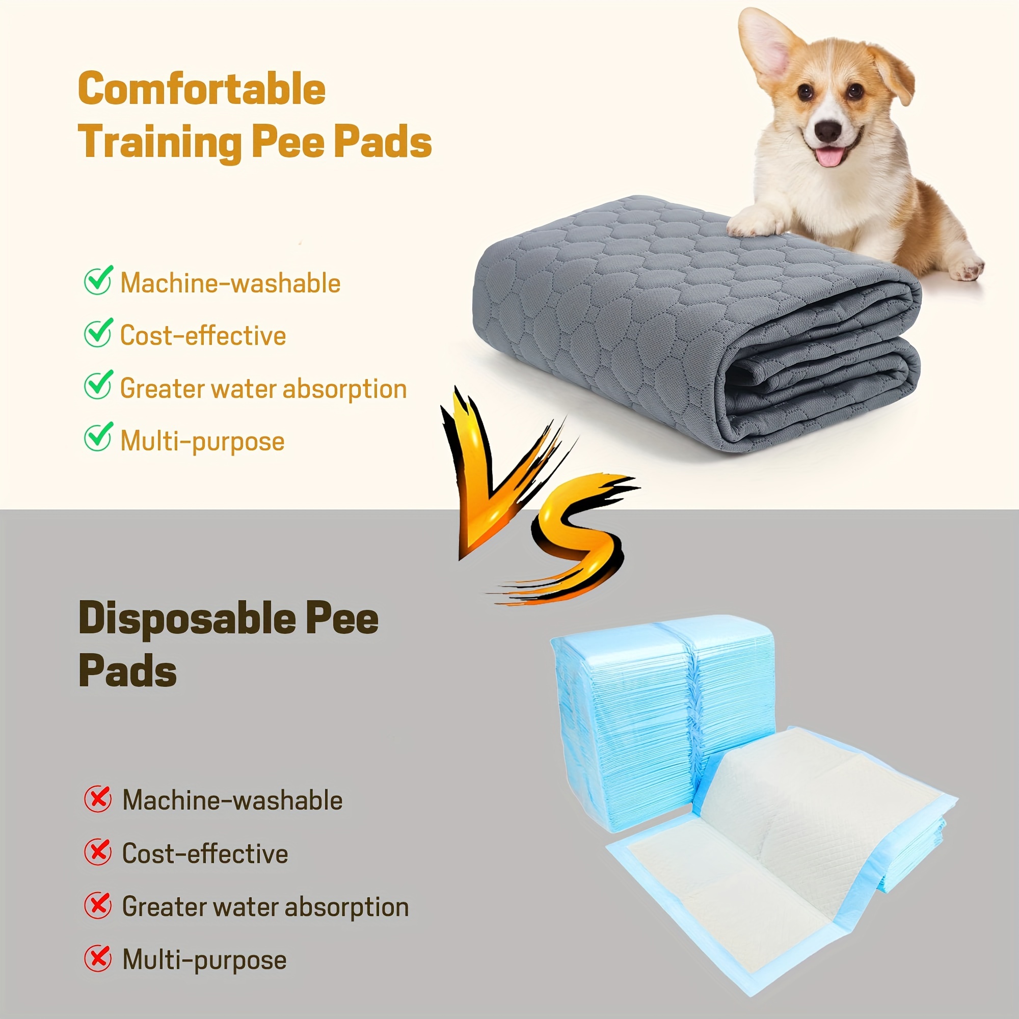 2pcs Urinary Pads That Can Be Washed Can Be Reused Puppy Pad Training