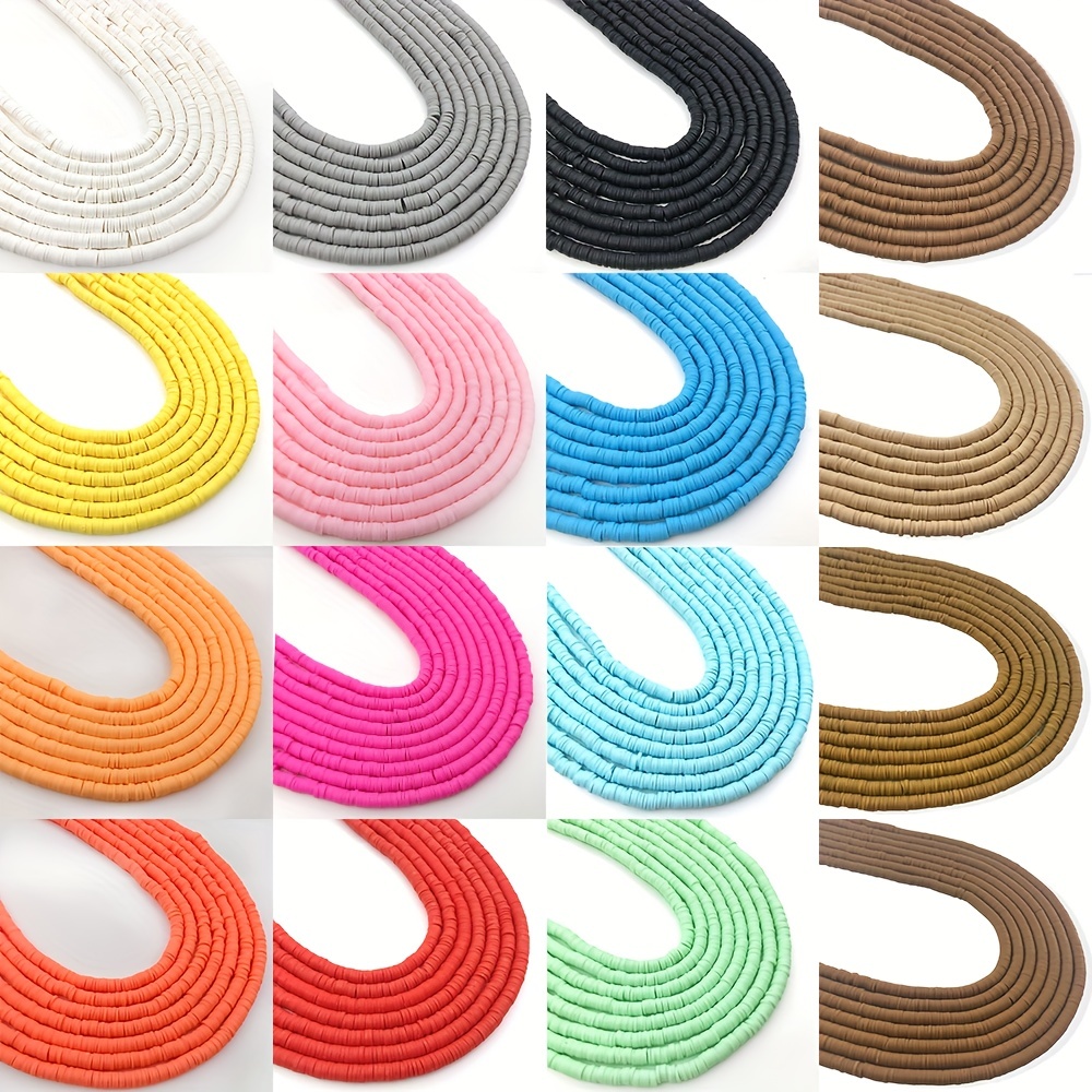 2d flat 3530pcs polymer clay beads 10 strands 6mm flat round Temu