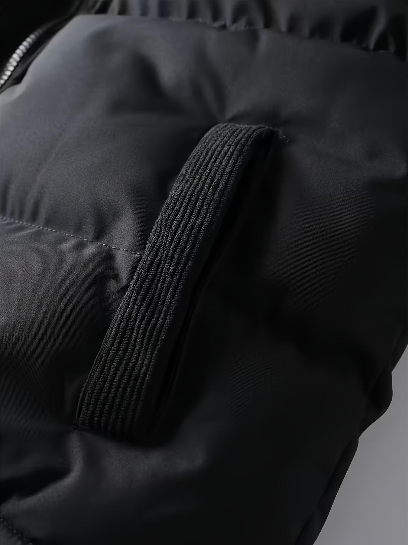 Men's Contrasting Color Thickened Jacket with Detachable Hat