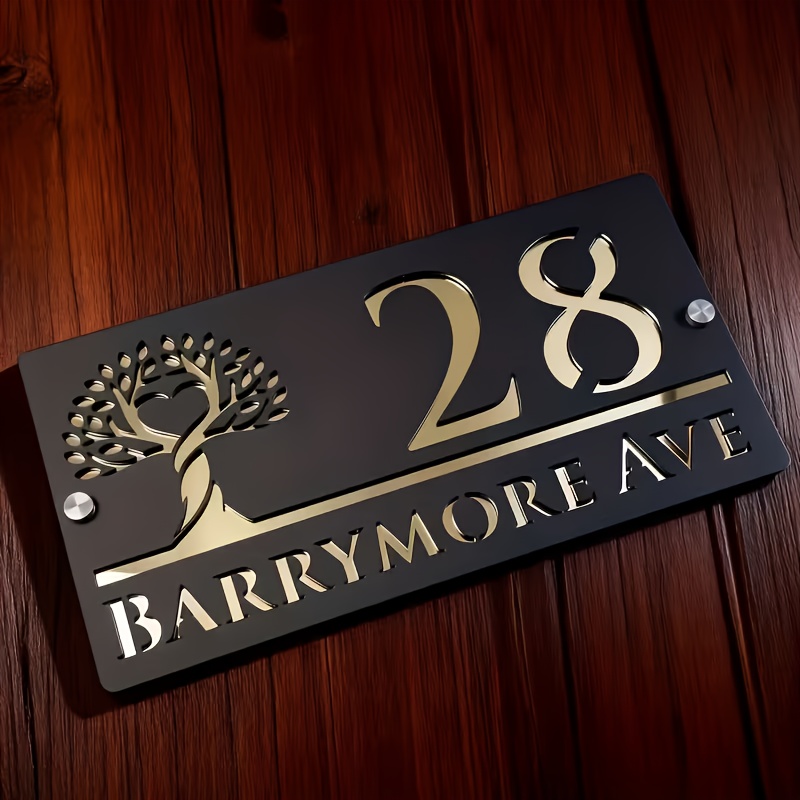 TEMU Customizable Door Signs - Personalized Address Plaques With Numbers, Designed With Of Life