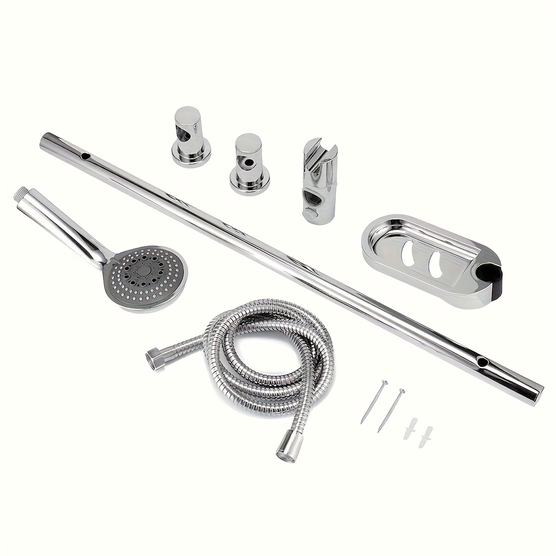 All-In-One Modern Sliding Rail Shower Riser Kit