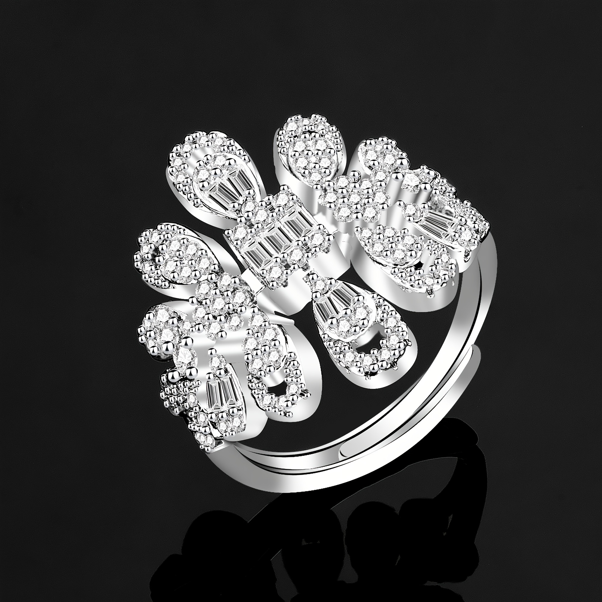 Luxurious 4pcs Cubic Zirconia Jewelry Set - White Golden Plated, Perfect for Weddings & Vacations