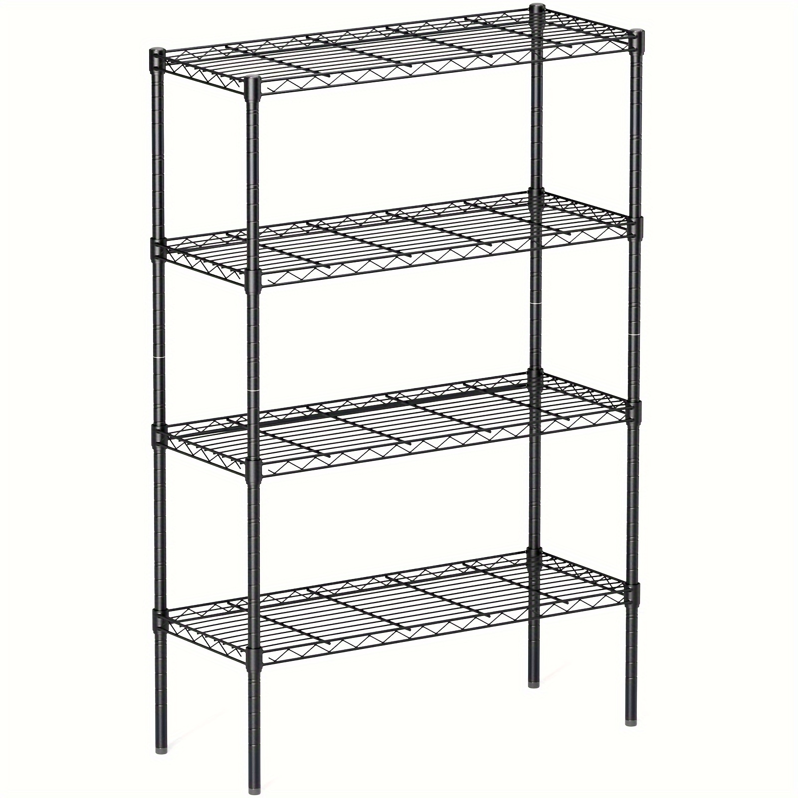 

3/4/5-tier Storage Shelving Unit, Adjustable Metal Wire Racks Heavy Duty Standing Shelf Organizer For Kitchen, Closet, Pantry, Garage, Bathroom, Laundry