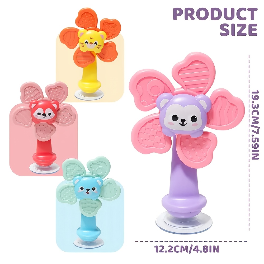 Baby Suction Cup Windmill Toy for Sensory Development
