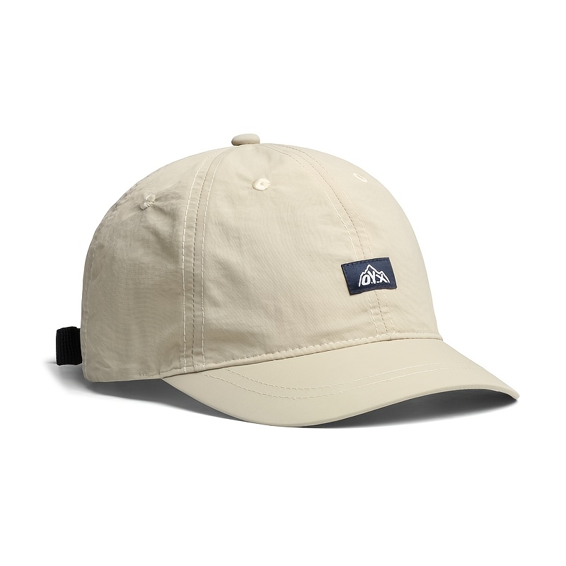 TEMU 1pc Vintage Short Brim Baseball Cap, Summer Quick-dry Outdoor Sports Sun Hat, Thin Short Brim Cap
