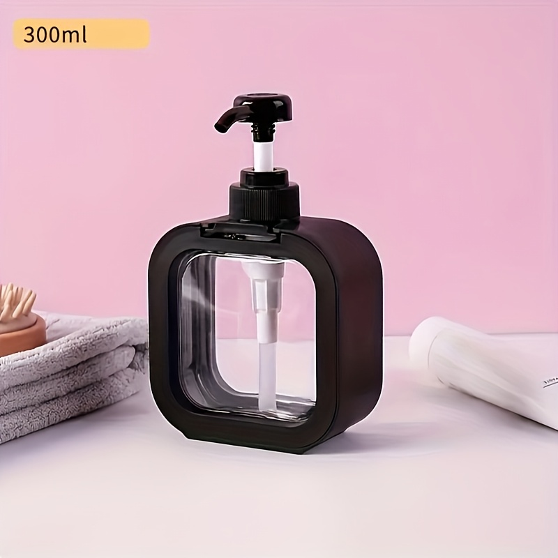 Image of 1pc Transparent Plastic Hand Pump Dispenser Bottle With - Latex-free, Refillable For Shampoo, Conditioner, Lotion & Hand - Ideal For Bathroom Organization