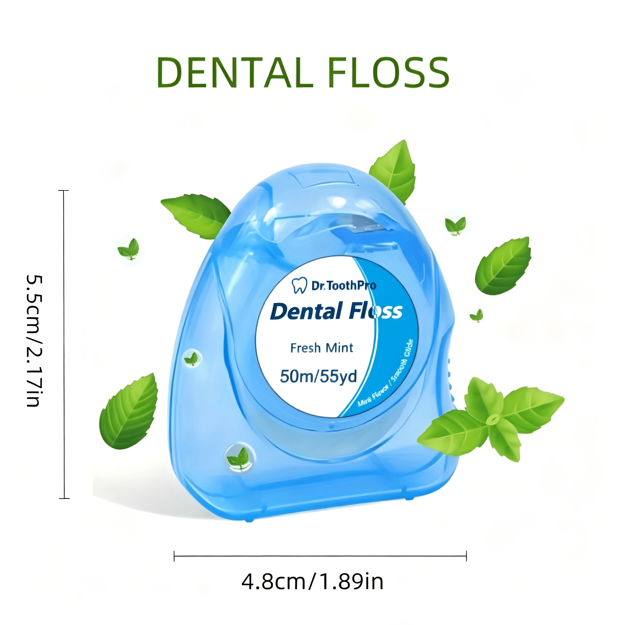 2/4 Pack Mint-Flavored Disposable Floss Picks for Oral Care