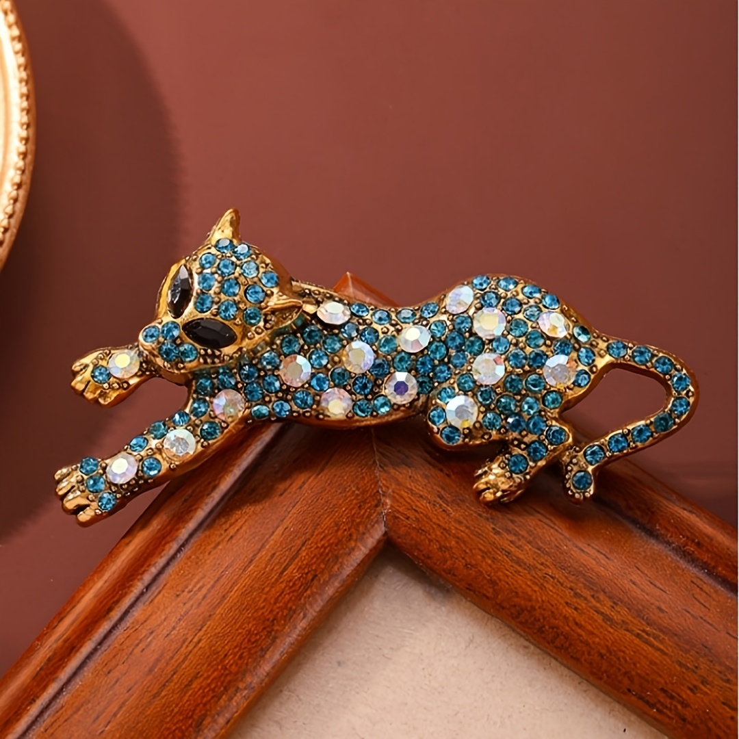 Image of Baroque Luxury Leopard Design Men's And Women's Brooch Pins, Wedding Holiday Party Gifts