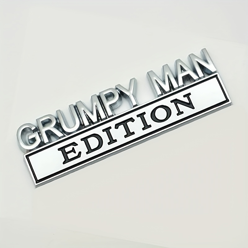 TEMU For Man Edition 3d Emblem Sticker Badge Funny Old For Man Edition Decals Car Truck Replacement Door Decoration For Universal Vehicle Suv