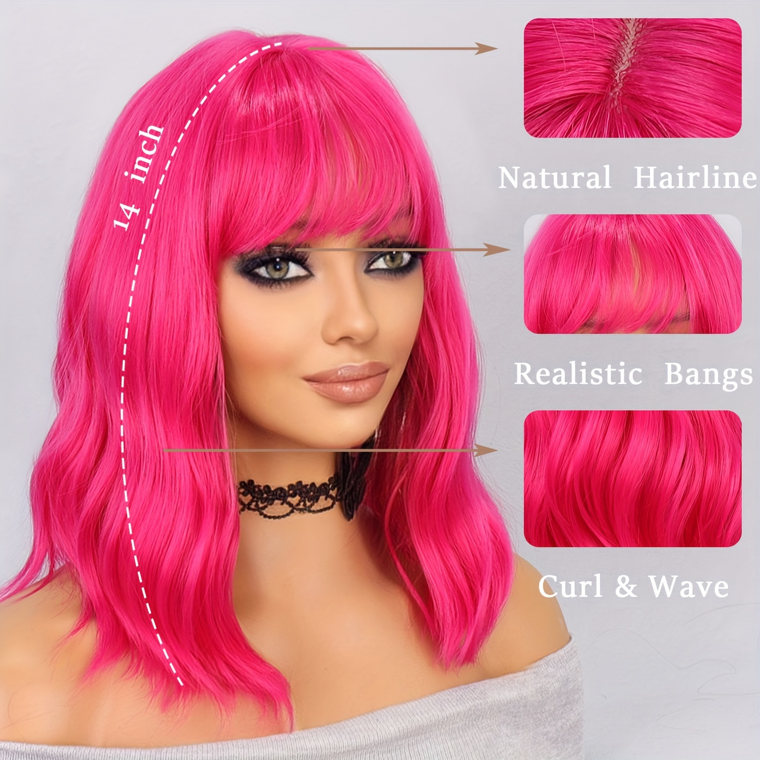 parrucca rosa rossa