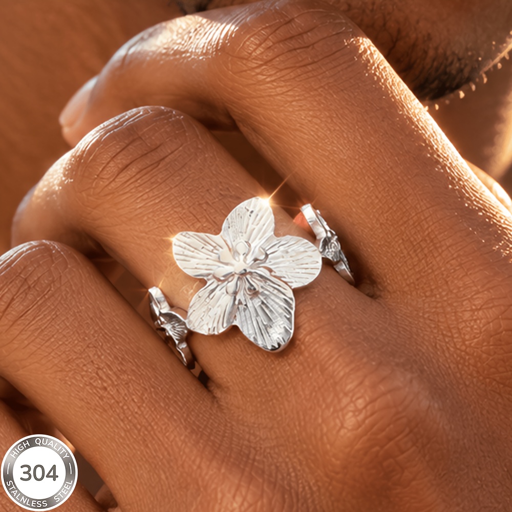 High-Quality 304 Stainless Steel Individual Open Ring, Unisex