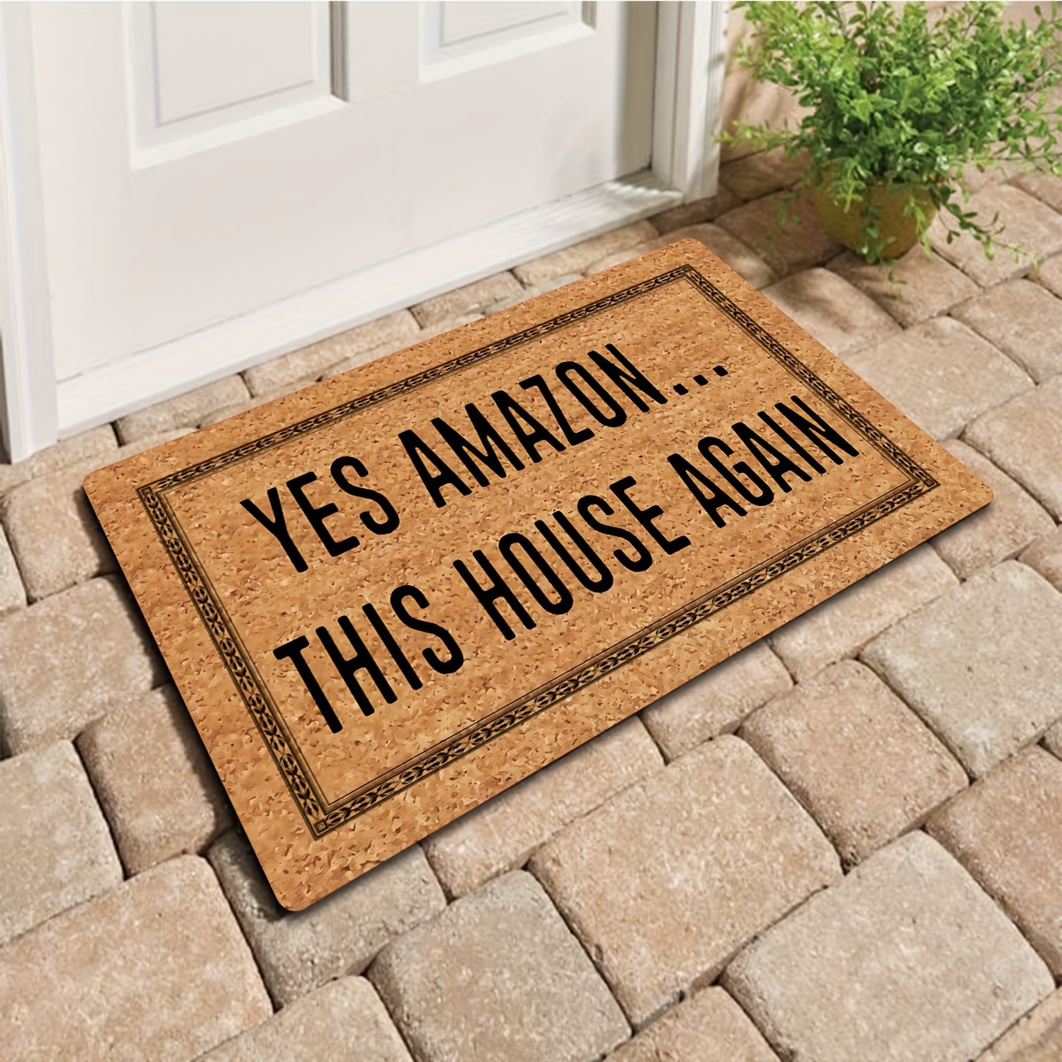 

Funny Doormat Yes ... This Welcome Front Porch Decor Doormat For The Entrance Way Personalized Area Rug With Non Slip Outdoor Doormat 30 X 18inch