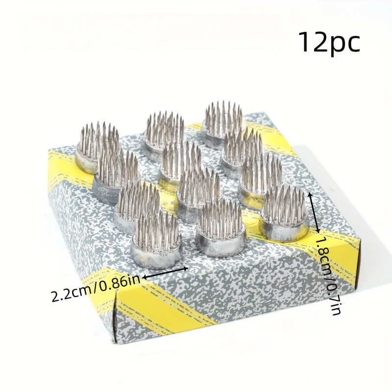 Image of 9pcs/12pcs Flower Frog Round Brass Flower Holder, Flower Arrangement Vase Flower Frog Floral Artist Flower Fixing Tool, Floral Arrangement , For Flower Arrangement, Plant Fixing