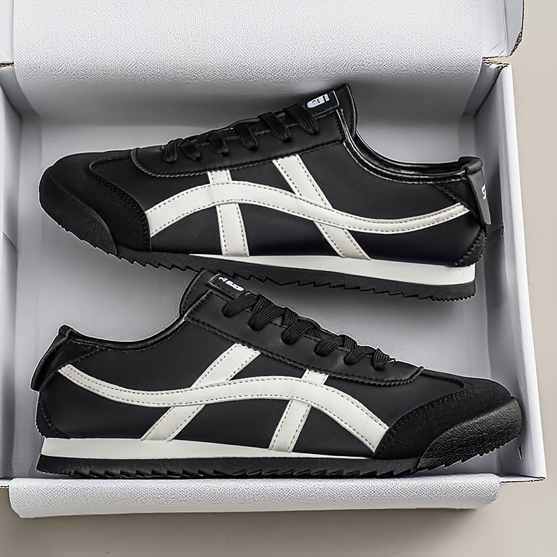 item picture mens comfortable   running shoes with striped design outdoor sneakers with linen lining   fit breathable and cool flexible and lightweight suitable for outdoor leisure and sports