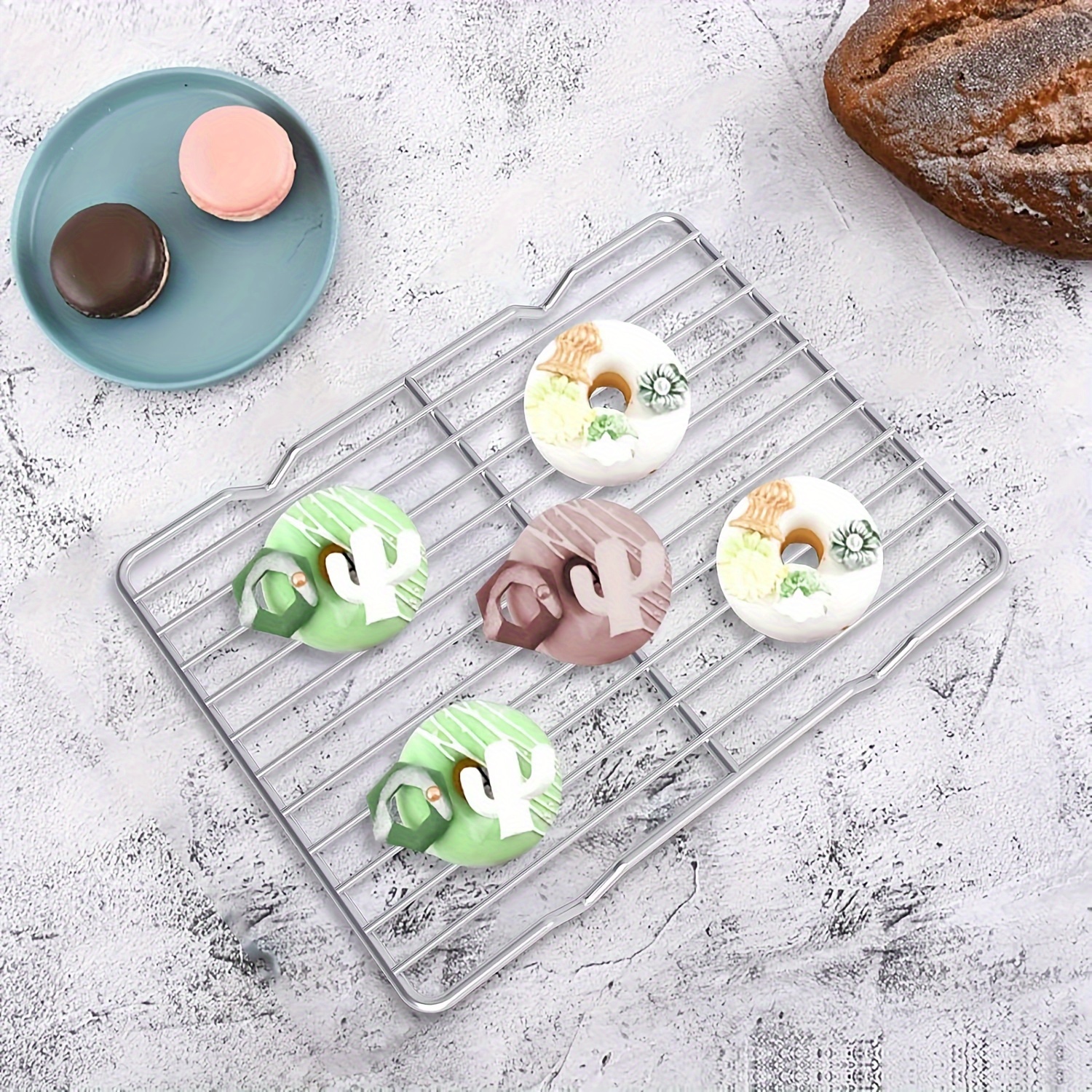 Stainless Steel *ng Cooling Rack, Rectangular Oven Safe Grid Wire Rack for  Disposable Pans, Food Contact Material, Cooling Rack for