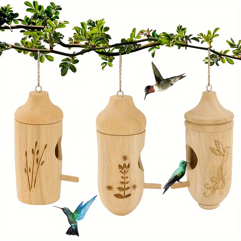 

-natural Wooden For Outdoor Hanging, Gardening Gifts Home Decoration