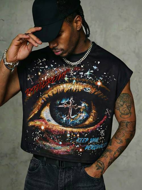 mens sleeveless shirt tank top non athletic wear with round neck gym casual shirt suitable for sports outdoor activities machine washable blending regular fit