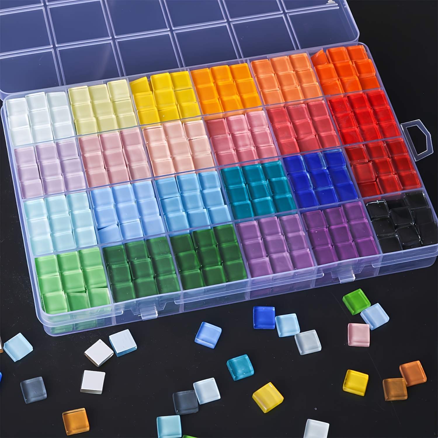 1080pcs 0 39 square glass mosaic tile set fusible glass supplies   diy craft supplies for handmadeprojects 24 mosaic stickers diy craft materials best gifts for back to school halloween and other holidays mosaic art fusible tiles decorative stickers artistic mosaics     glass craft tile pack creative hobbyists holiday gifts diy craft materials