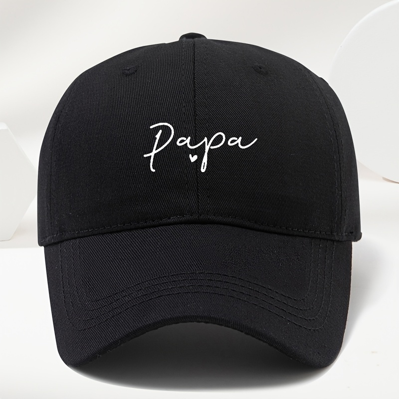 E-shop MAKEFGE Leichte, atmungsaktive, verstellbare Kappe mit Papa-Beschriftung & PAPA-Druck – 6-Panel Rundkappe geeignet für Outdoor, Casual, Wandern,